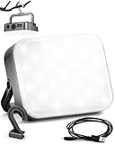 Trongle LED Campinglampe Power Bank USB Aufladbar mit 3000 mAh, IPX4 Wasserdichtes Camping Lampe mit 3 Lichtmodi & Stufenlos Dimmbar, Camping laterne mit Haken & Magnet für Lesen, Zelt, Angeln