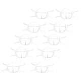 XIUNIA 10 x 3D-Maskenhalterung mit Abzug, Silikon-PE-Gürtelschnalle, rutscht nicht ab, schützt die Innenstütze, Maskenhalterung, Rahmenhalterung, Anti-Schock-Unterstützung.