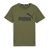 PUMA Jungen ESS Logo Tee B T-Shirt, olivgrün, 140