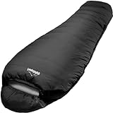 Gipfelsport Ultraleicht Schlafsack 4 Jahreszeiten [-20°C, -5°C] Ultralight Sleeping Bag [1550g] Ultraleichter Mumienschlafsack für den Winter [300GSM] Trekking Schlafsack für Outdoor und Camping