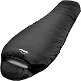 Gipfelsport Ultraleicht Schlafsack 4 Jahreszeiten [-20°C, -5°C] Ultralight Sleeping Bag [1550g] Ultraleichter Mumienschlafsack für den Winter [300GSM] Trekking Schlafsack für Outdoor und Camping