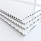 PLEXIGLAS Zuschnitt weiß, Acrylglas, polierte Kanten, PMMA Bauglas Scheibe, Kunststoffplatte, Zuschnitte in verschiedenen Größen und Farben, Stärken 2.0-25.0 mm - Made in Germany - 300 x 300 x 5 mm