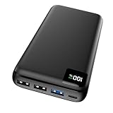 Power Bank 27000mAh Externer Akku - Bilivein Powerbank 22,5W Schnelles Aufladen Tragbares Ladegerät, PD USB C Input & Output mit LED Display für iPhone 14/13/12/11/Pro/Pro Max Serie Tablet, etc