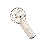 HIOPOIUYT Kleiner Ventilator, Reiseventilator, Schreibtisch-Ventilator, Schlafzimmerventilator, Büroventilator, Luftkühlung, Handventilator für Büro, Bibliothek und Klassenzimmer