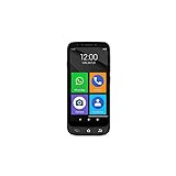 SPC ZEUS 4G+ Hülle — Smartphone für Senioren 4G, einfacher Modus mit großen Symbolen, SOS-Taste, Fernbedienung, physischen Tasten und 5,5-Zoll-Touchscreen, Android 11 Go, Schwarz