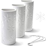 Ligano® Heizkörper Luftbefeuchter mit Blumen-Motiv – Keramik Wasserverdunster für die Heizung – 3 Stück