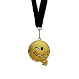 Zelaro Medaille Lustig für Kindergeburtstag – Medaillen mit Band als Geschenk für Kinder oder Mitgebsel zum Geburtstag, Fußball oder Spiele Goldmedaille aus Metall (5X Daumen hoch)