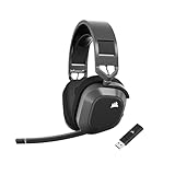 CORSAIR HS80 MAX WIRELESS Multiplattform-Gaming-Headset Mit Bluetooth - Dolby Atmos - Omnidirektionales Mikrofon - iCUE-Kompatibel - PC, Mac, PS5, PS4, Nintendo Switch, Handy - Stahlgrau