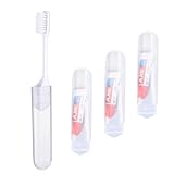Portable Reisezahnbürsten Set,3 Stück Faltbare Zahnbürste mit Mini-Zahnpasta Reise Toilettenartikel Klappbar Tragbare Mini Zahnbürste für Kinder Erwachsene