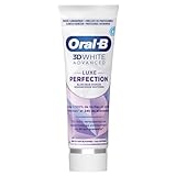 Oral B Zahnpasta 3D White Advanced Luxe Perfection Whitening Zahnpasta, entfernt Flecken auf der Oberfläche, Schutz gegen Flecken, klinisch erwiesen, erfrischendes Pfefferminzaroma, 75 ml