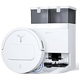 ECOVACS DEEBOT T50 PRO Omni Saugroboter mit Wischfunktion, ausfahrende Seitenbürste und Wischmopp, 15.000 Pa, Auto Zugabe von Reinigungslösung, Moppwäsche mit 75°C heißem Wasser, ultradünn 81 mm,Weiß