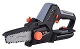 YARD FORCE 12V iFlex Mini-Kettensäge LS F12 mit 12V /4,0Ah Lithium-Ionen-Akku, 5' Kettenschiene, 7m/s Kettengeschwindigkeit, geringes Gewicht, 100mm max. Schnittleistung