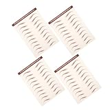 Beavorty 4 Blätter wasserfeste Augenbrauenaufkleber Aufkleber für Augenbrauentattoos Tätowierung 3D-Augenbrauenaufkleber Augenbrauen formen Brauenrasierer Creme Wattepads Light Brown