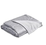 YASMENG Satin Decke 150x200 Grau Sofadecke Kühlende Seidige Seide Sommerdecke Leicht Weich Luxus Glatt Glänzend Satin Tagesdecke Kuscheldecke Blanket für Bett Sofa Couch Schlafzimmer Büro Reisen