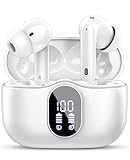 Bluetooth Kopfhörer, Kopfhörer Kabellos Bluetooth 5.3 Sport In Ear Kopfhörer mit 4 Mikrofon, 40 std Spielzeit, LED-Anzeige, ENC Lärmreduzierung, HiFi Stereo Ohrhörer für Arbeit und Studium