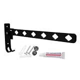 Gatuida Wandmontierter Klappbarer Kleiderständer aus Robustem Material Platzsparender Ausziehbarer Wäscheständer für Balkon Bad und Wohnzimmer Praktische Retractable Clothesline Schwarz