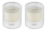Duftkerze Mod. Lemongrass S, 2er Set belebend aromatisch Weiß