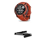 Garmin Instinct 2X Solar – GPS-Smartwatch mit unendlicher Akkulaufzeit im Smartwatch-Modus, über 40 Sport-Apps & HRM-DUAL Chest Strap