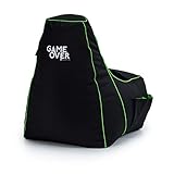 Game Over Video Spiele sitzsack - sitzsack Erwachsene, Indoor Outdoor Bean Bag, sitzsack Sessel für Gaming Room, Headset Halter & Seitentaschen für Controller,Gaming Sessel (Magischer Smaragd)
