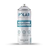 Polar Makelloser Klarlackspray - Matt - 1 x 400ml - Mehrzwecklack, unterschiedliche Materialien - schnell trocknend, haltbar und vergilbungsfrei - fur Kunststoff, Holz und Metall
