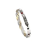 WDYY Elegantes Magnetfeldtherapie Fit Plus Armband, Abnehmen Gewichtsverlust Anti-Ermüdungs-Magnetarmband für Männer Frauen (Silver+gold)