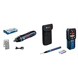 Bosch Professional Akkuschrauber Bosch GO (inkl. 25-tlg. Bit-Set, USB-Ladekabel) + Bosch Professional Ortungsgerät GMS 120-27 (max. Detektionstiefe 120 mm)