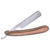 Profi Rasiermesser Rasur 2 Farbig Holz Griff Frisör Rust free Shaving Razor mit Etui Rasiermesser mit Hohlschliff und Klinge mit Goldätzung