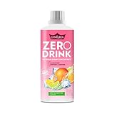GymQueen Zero Drink Eistee-Fruchtmix 1000ml, kalorienarmes und zuckerfreies Getränkekonzentrat 1:80, angereichert mit B-Vitaminen für deinen Stoffwechsel und L-Carnitin, Getränke-Sirup