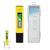 PH Messgerät Digital, PH-Genauigkeit Wasserqualität Tester, 0,01 Auflösung 0-14 Messbereich Mit Auto-Kalibrierung Digital pH Wert PH-Tester für Überprüfung Trinkwasser Aquarium Pools Schwimmbad Labor