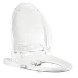 Smart Dusch WC Bidet Bidet Sitz Aufsatz Toilettensitz Elektrisch Gewärmter Sitz mit Rutschfeste Unterlage und Kleine Anzeigen, Einstellbare Wasser- und Sitztemperatur, 45 * 52 * 16 cm