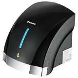modunful Automatischer Handtrockner Elektrisch Wandmontage Infrarotsensor Händetrockner für Badezimmer Toiletten, 2000W Handtrockner Einstecken, Geräuscharm (40 db), Kompakte ABS-Abdeckung (Schwarz)