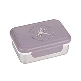 LÄSSIG Kinder Brotdose Edelstahl Lunchbox Frühstücksbox Nachhaltig Kindergarten Schule/Adventure Dragonfly, 1 Stück (1er Pack)