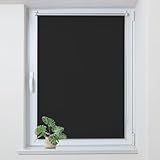 Allesin Verdunklungsrollo ohne Bohren, Fenster rollos für innen, 100% verdunkelungsrollo, Grüner 65x160cm, Thermorollo Hitzeschutz, Klemmrollo lichtundurchlässig für Fenster