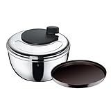 WMF Gourmet Salatschleuder 25,4 cm, Cromargan Edelstahl poliert, Kunststoffsieb, spülmaschinengeeignet
