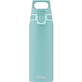 SIGG - Edelstahl Trinkflasche - Shield ONE Glacier - Für Kohlensäurehaltige Getränke Geeignet - Auslaufsicher - Federleicht - BPA-frei - Hellblau - 0,75L