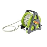 Amazon Basics Schlauchtrommel mit Schlauch, zur Wandmontage, 30 m, Grün/Grau
