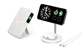 Anker MagGo Qi2-zertifiziertes 15W Power Bank & Magsafe 2-in-1 Induktive Ladestation - Weiß