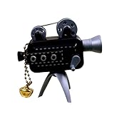 Vdaxvme Miniatur-Retro-Film-Projektoren-Schlüsselanhänger mit Handkurbel und einzigartiger Filmprojektion für nostalgischen Spaß