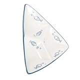 POPETPOP Japanischer Keramikteller Sushi-auflaufform Teller Für Knödel Geteilte Servierschüssel Muschelknödelteller Knödelteller Aus Glas Ringhalter Schale Süße Teller Blue