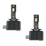 D1s Xenon Brenner,D1s Led,Auto-LED-Scheinwerfer,Xenon-Scheinwerferbirne,Weißes Superhelles Licht,11000LM, 6000K, 120W,CSP4575,Ersatz-Kit(Paar),Geeignet Für Fahrzeuge Mit Glühlampe D1S/R