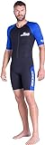 Cressi Tiburon Man Shorty Wetsuit 3mm - Shorty Neoprenanzug für Männer zum Schnorcheln, Schwimmen und Wassersport, Ultra Stretch Neopren