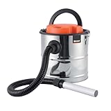 Staubsauger für Kamin- und Pelletasche - Gebläsefunktion - 1200W Leistung und 20L Fassungsvermögen - Inklusive 1m Schlauch und Filterabdeckung - Hergestellt aus Edelstahl - Bikain