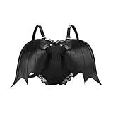 Obelunrp Women Mini Rucksack Neuheit Schwarzer Fledermaus -Rucksack -Fashion -Umhängetaschen Geldbörse für Frauen Mädchen schwarz, Halloween Dekorationen