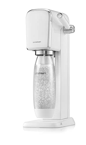 SodaStream Wassersprudler Art mit CO2-Zylinder und 1x 1L spülmaschinenfeste Kunststoff-Flasche, Höhe 44cm, Weiß, 44 cm