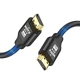 grofyllaa 8K Hdmi Kabel 2M, High Speed Hdmi 2.1 Kabel 8K@60Hz 4K@120Hz, vergoldeter Stecker 3D eARC HDCP 2.2 &2.3 für HDTV/Blu Ray Playback/Projektoren/Laptops/PS4/PS5(Schwarz)