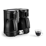 Krups Duothek Thermo Filterkaffeemaschine KT8501 | zwei separate Isolierkannen | Sehr gute Isolierleistung | 2 x 850 W | 2 x 8 Tassen | Schwarz