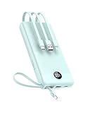 VEEKTOMX Powerbank 20000mAh Power Bank mit integrierten Kabeln USB C Externe Handyakkus mit 5 Ausgängen & 2 Eingängen Reise Gadgets Akkupack Kompatibel mit iPhone, Samsung, Huawei, Xiaomi, iPad (Blau)