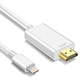 [MFi-zertifiziert] Lightning-auf-HDMI-Kabel für iPhone zu TV, iPhone zu HDMI-Adapter, kompatibel mit iPhone/iPad, 1080P digitaler AV-Sync-Bildschirmanschluss auf HDTV/Monitor/Projektor, Plug and Play,