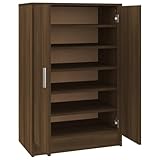 QJBSAVVA Standregal Schuhregal Platzsparend Campingschrank Schuhregale - Schuhschrank Braun Eichen-Optik 60x35x70 cm Holzwerkstoff für Korridor Eingangshalle Schlafzimmer Balkon