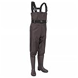 LCKKJHG Wathose Herren Angeln Wader Hosen Overalls Mit Stiefel Set Erwachsene Männer Frauen Brust-Länge Jagd Reis Umpflanzen wasserdichte Hosen Anzug für Angeln, Landwirtschaft(Coffee,39)